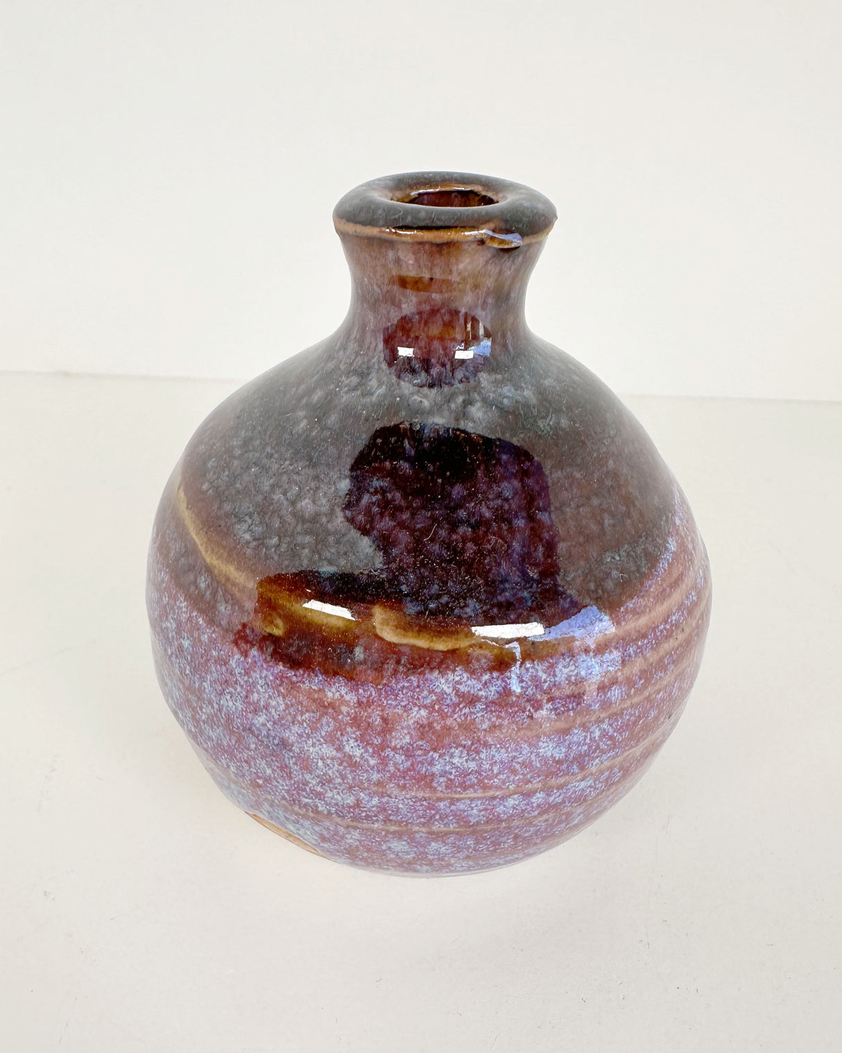 Deep Pink and Purple Bud Vase | Lowell Baker