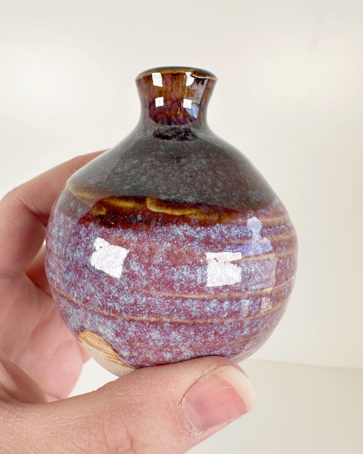 Deep Pink and Purple Bud Vase | Lowell Baker