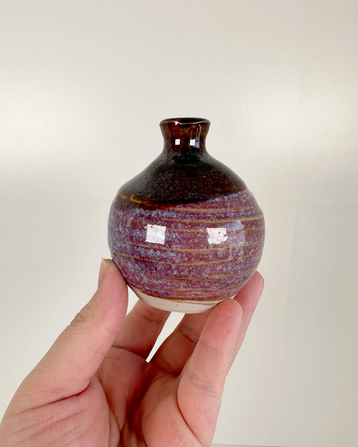 Deep Pink and Purple Bud Vase | Lowell Baker