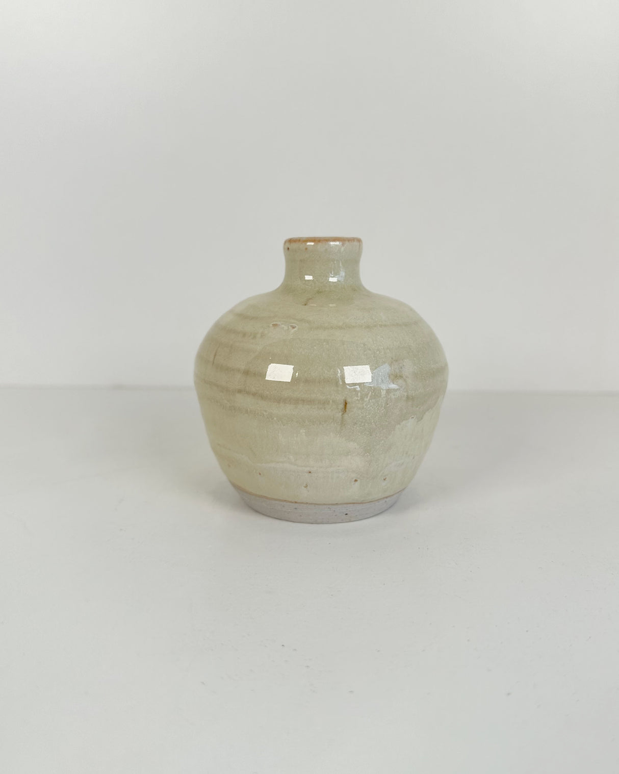 Pale Cream Yellow Bud Vase | Lowell Baker
