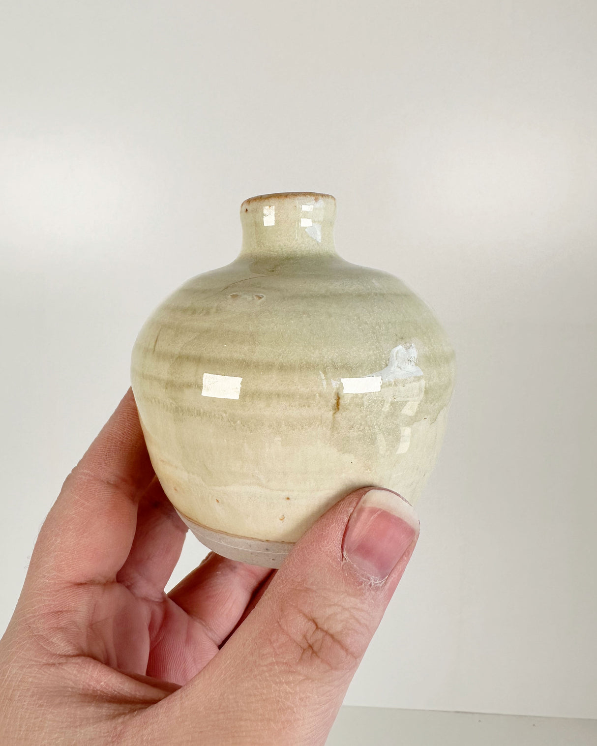 Pale Cream Yellow Bud Vase | Lowell Baker