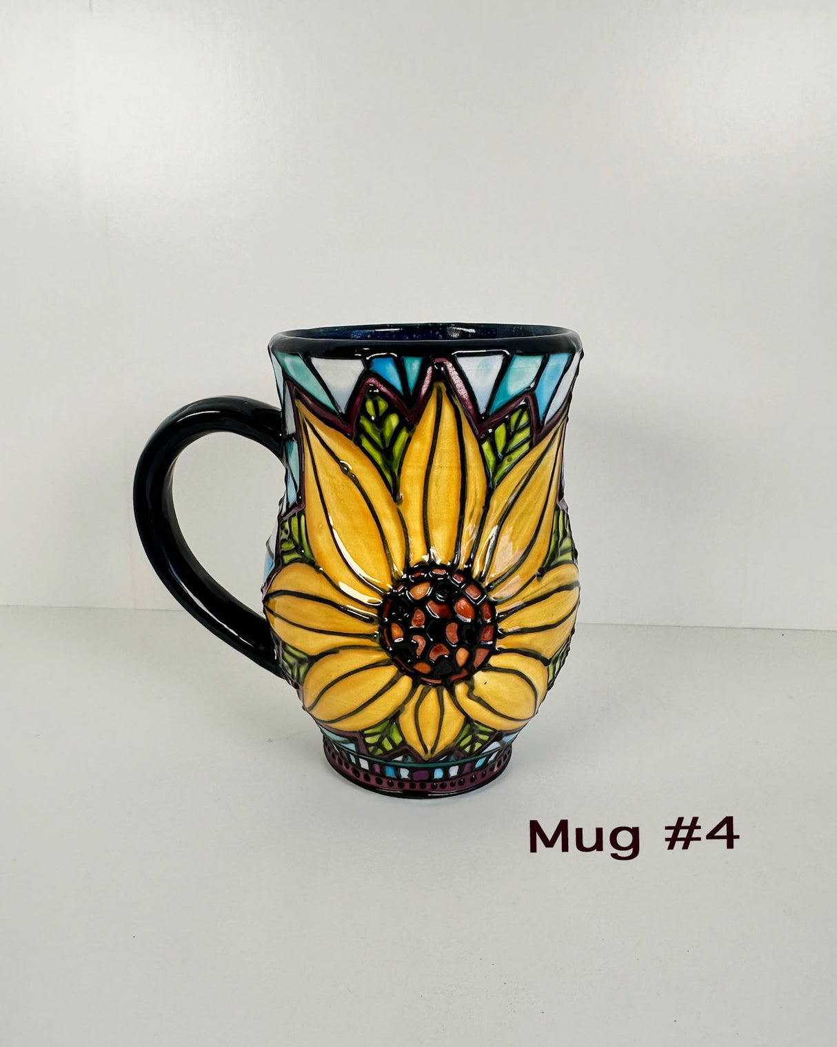 Stained Glass Style Sunflower Mugs- Multiple Options Availble | Once & Future Things