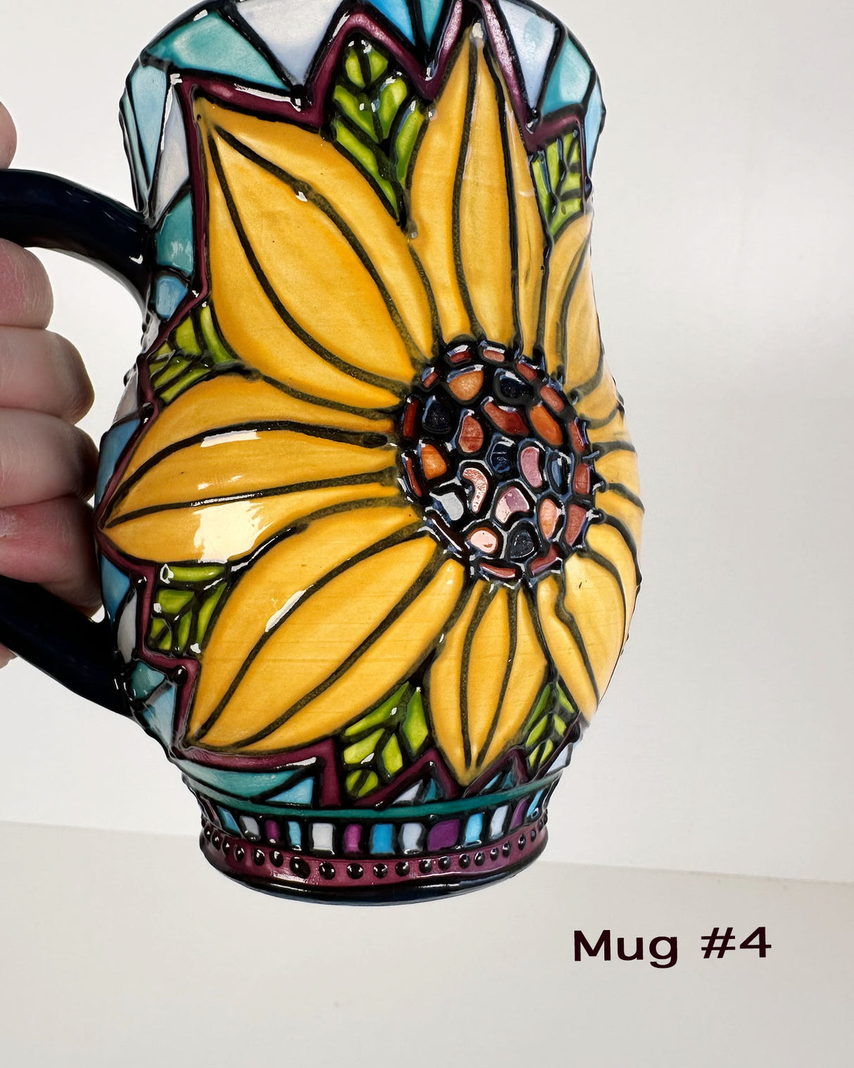 Stained Glass Style Sunflower Mugs- Multiple Options Availble | Once & Future Things