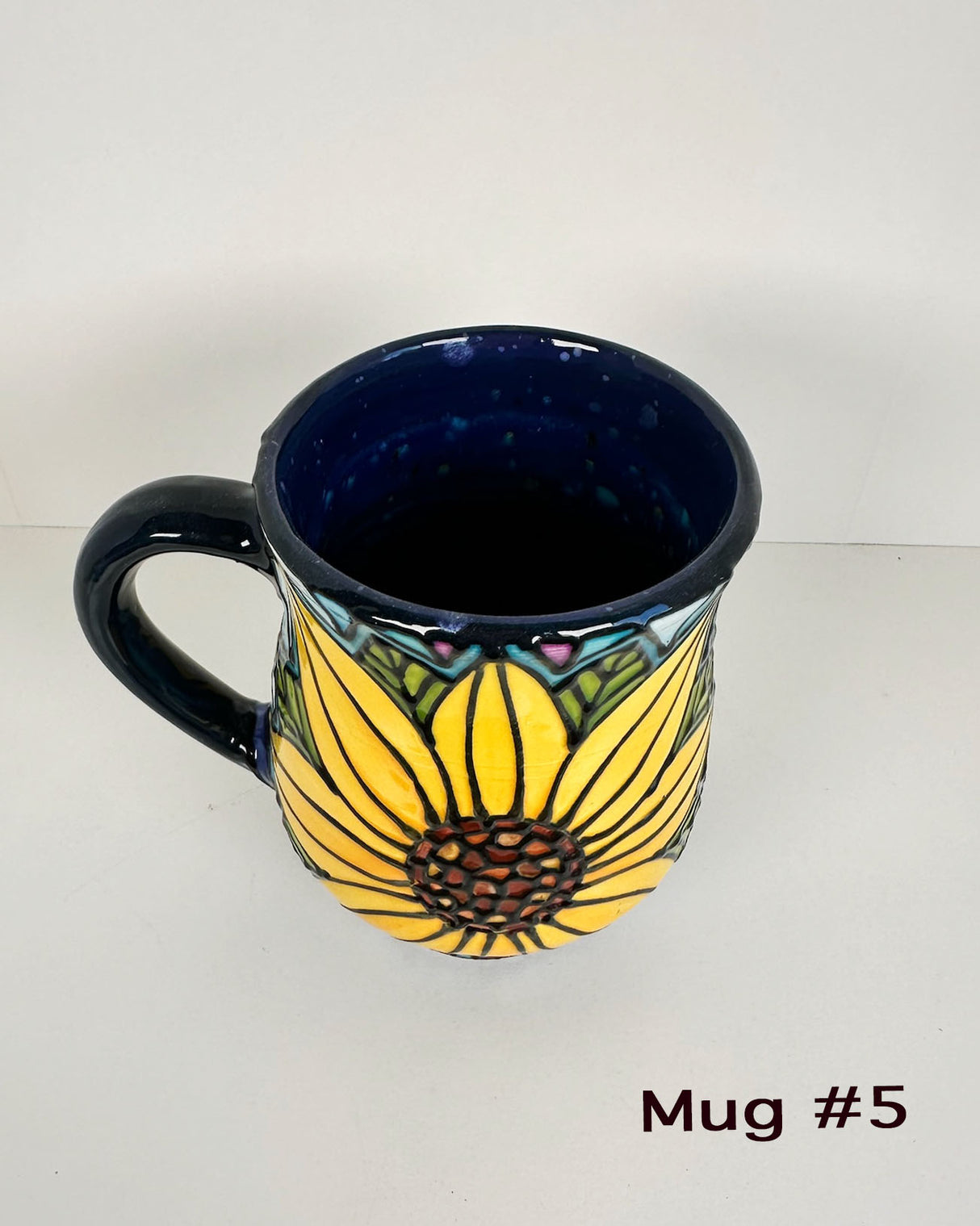 Stained Glass Style Sunflower Mugs- Multiple Options Availble | Once & Future Things