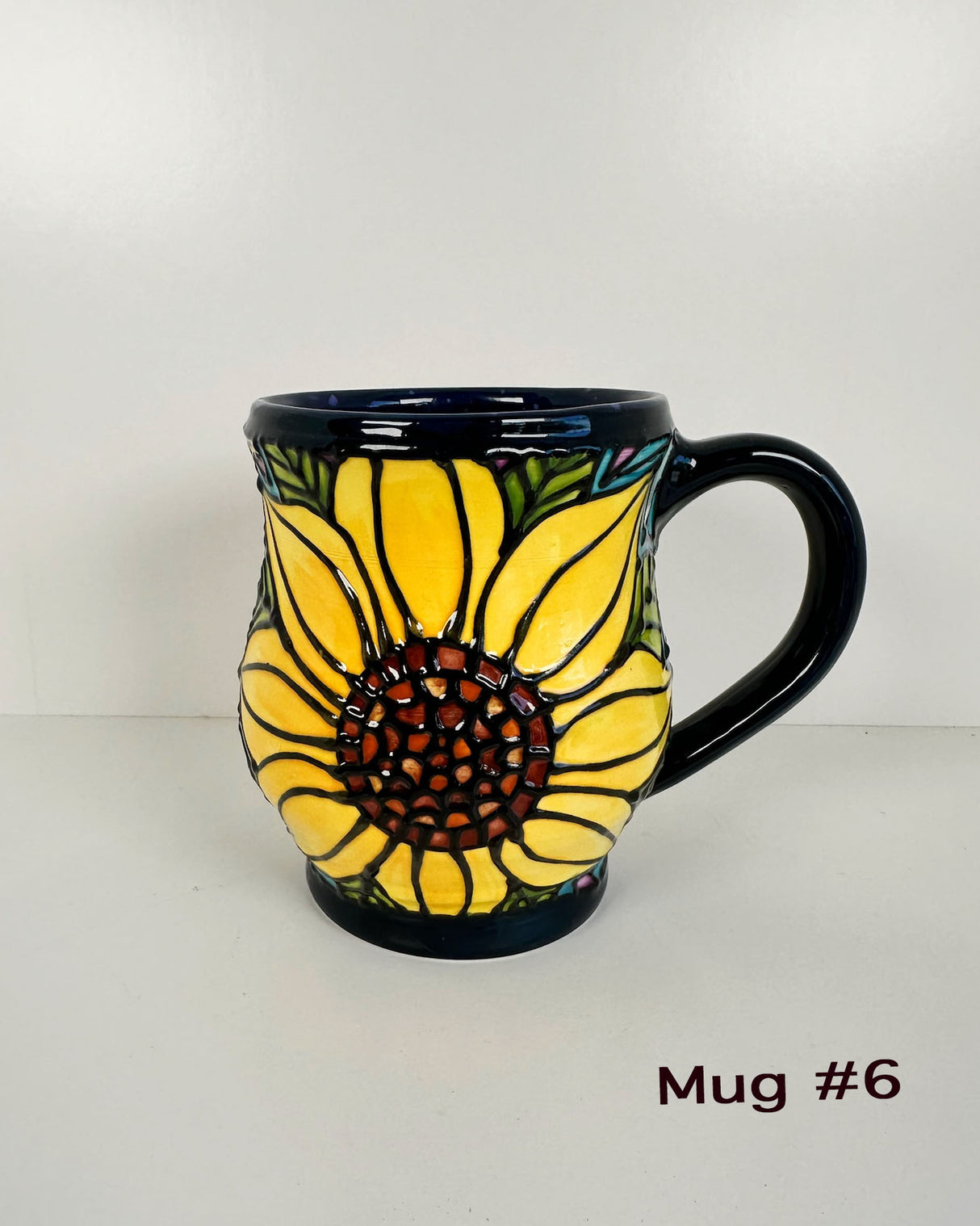 Stained Glass Style Sunflower Mugs- Multiple Options Availble | Once & Future Things