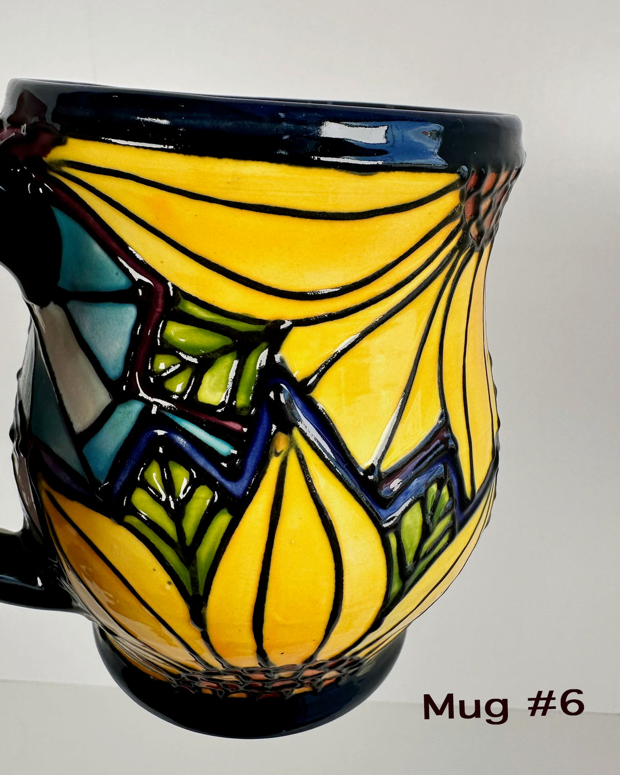 Stained Glass Style Sunflower Mugs- Multiple Options Availble | Once & Future Things