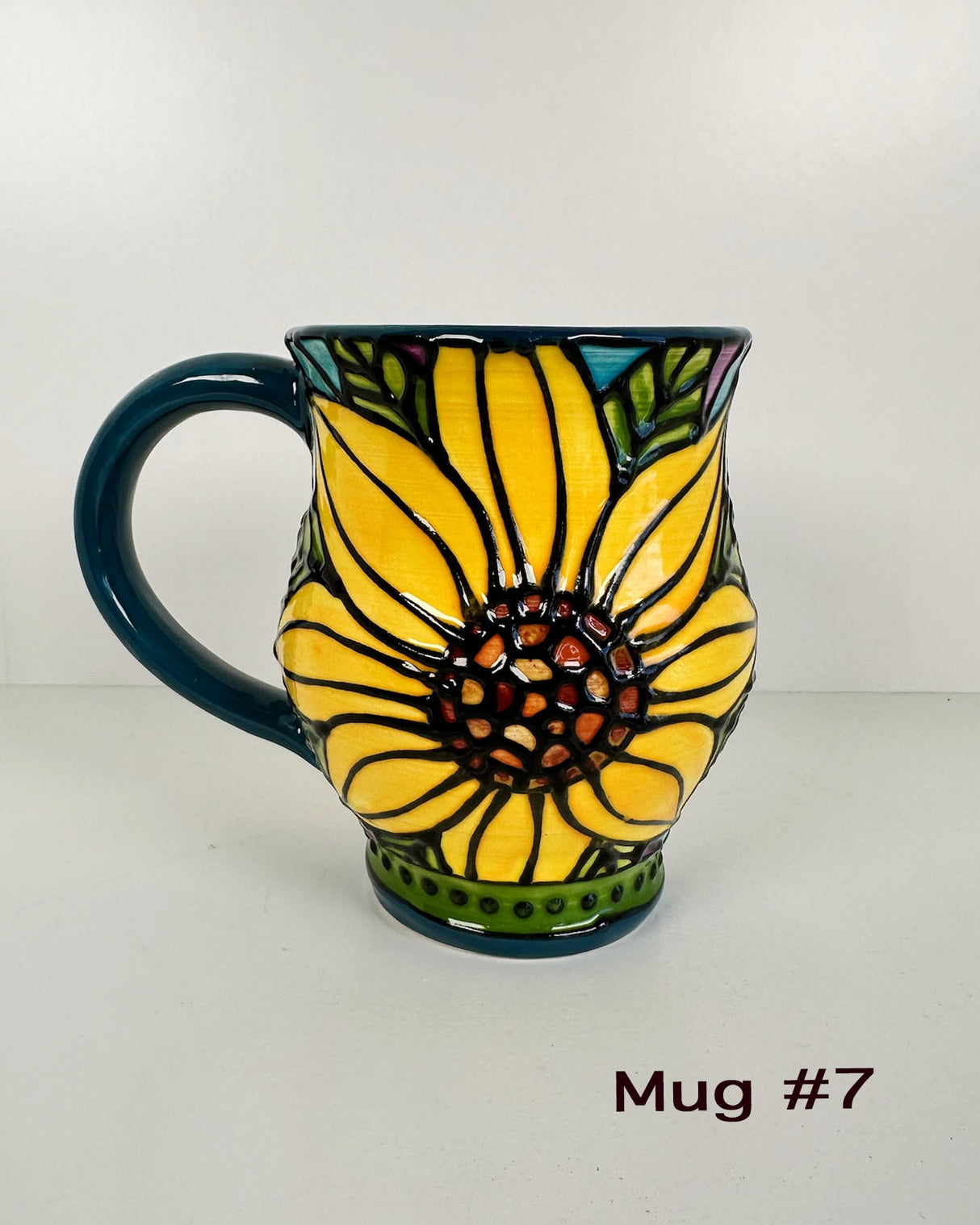 Stained Glass Style Sunflower Mugs- Multiple Options Availble | Once & Future Things