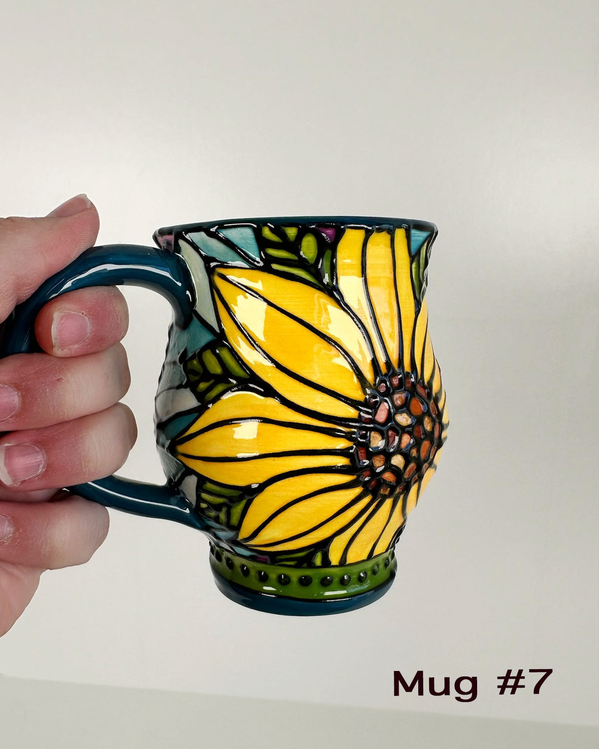 Stained Glass Style Sunflower Mugs- Multiple Options Availble | Once & Future Things