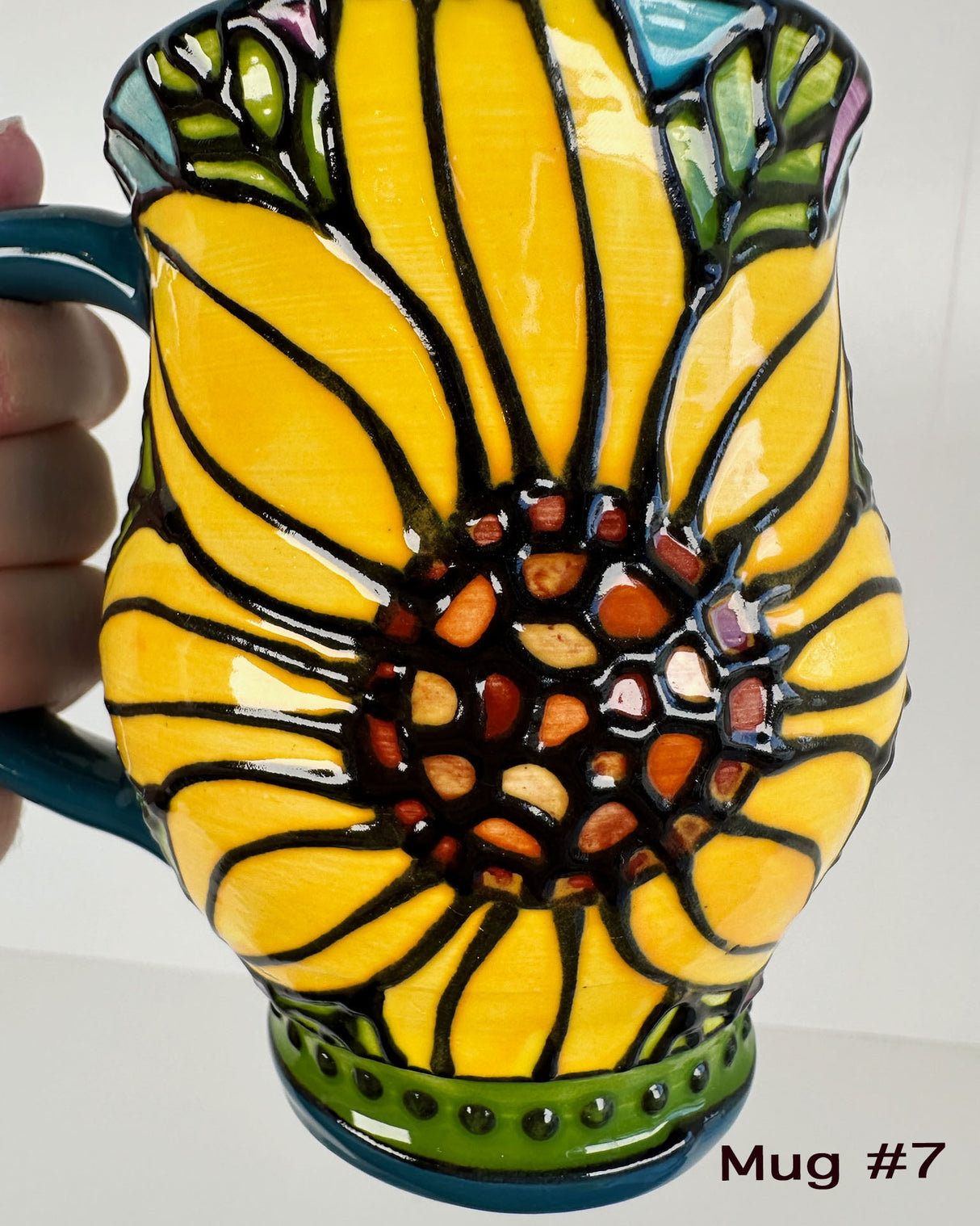 Stained Glass Style Sunflower Mugs- Multiple Options Availble | Once & Future Things