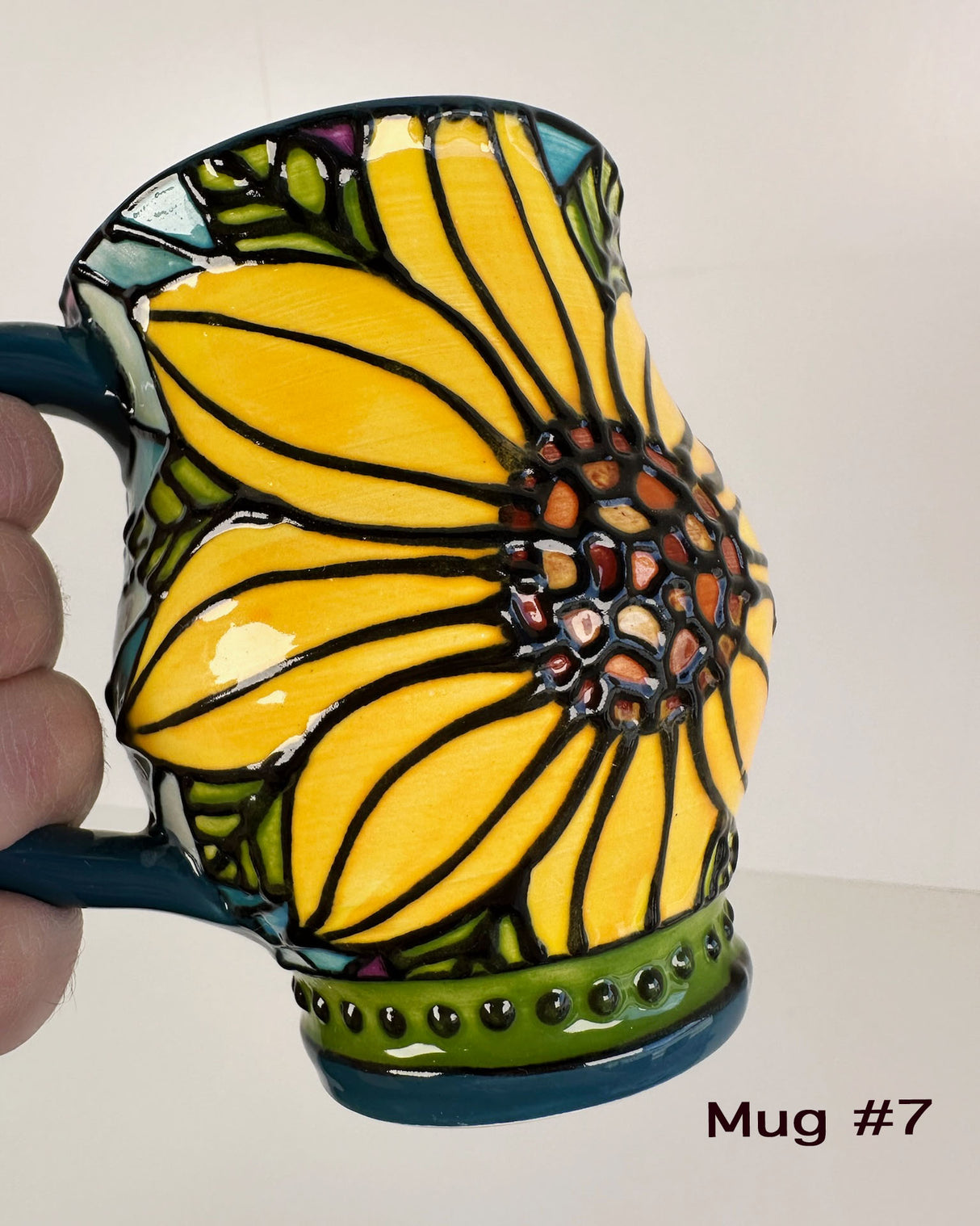 Stained Glass Style Sunflower Mugs- Multiple Options Availble | Once & Future Things