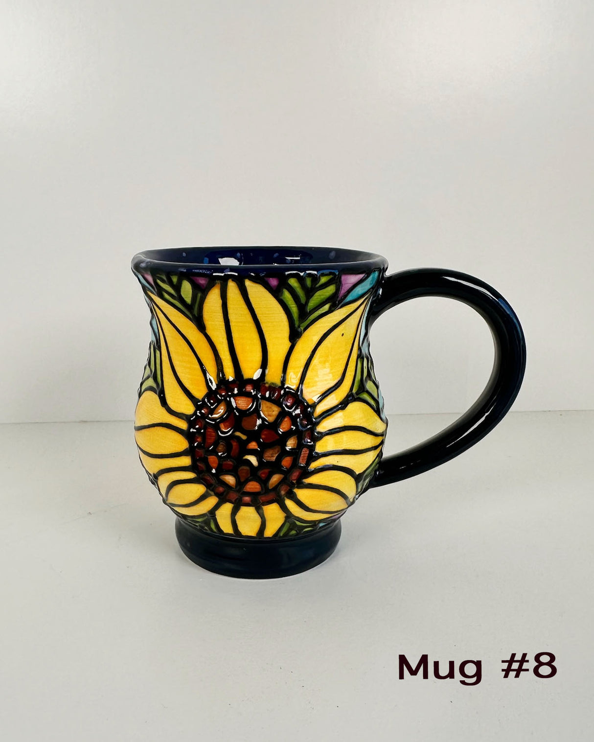 Stained Glass Style Sunflower Mugs- Multiple Options Availble | Once & Future Things