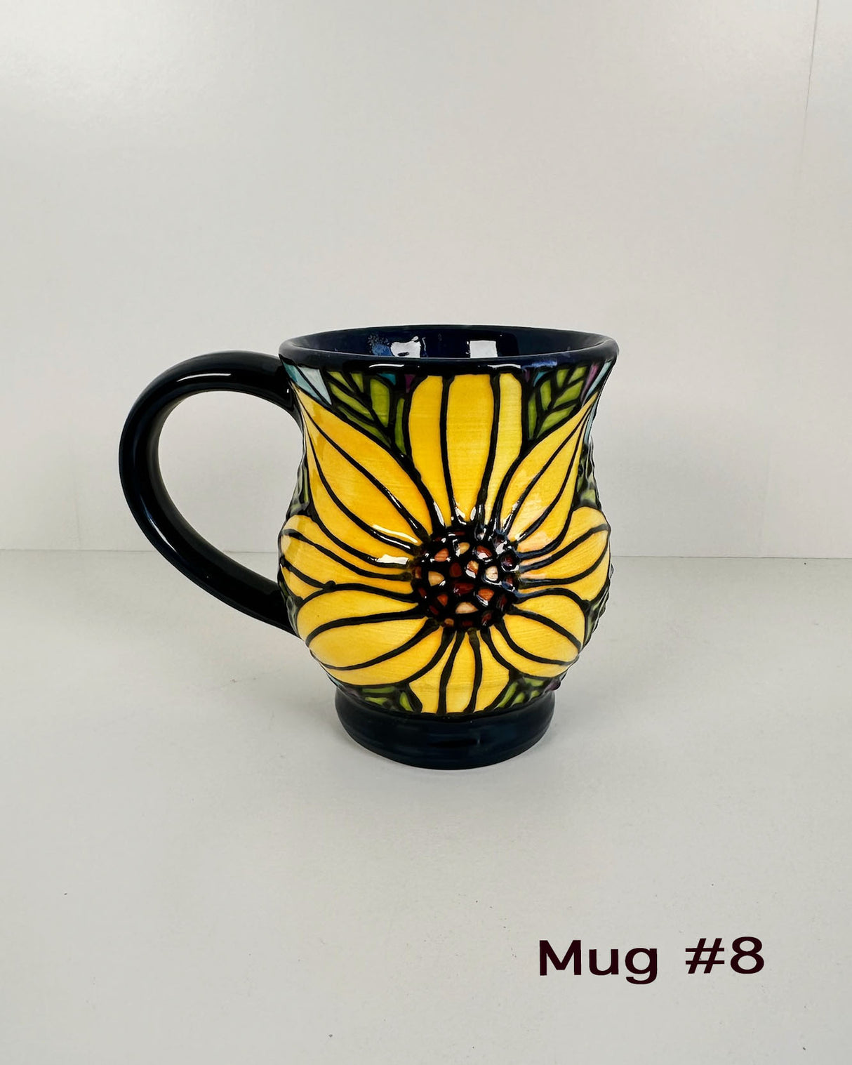 Stained Glass Style Sunflower Mugs- Multiple Options Availble | Once & Future Things