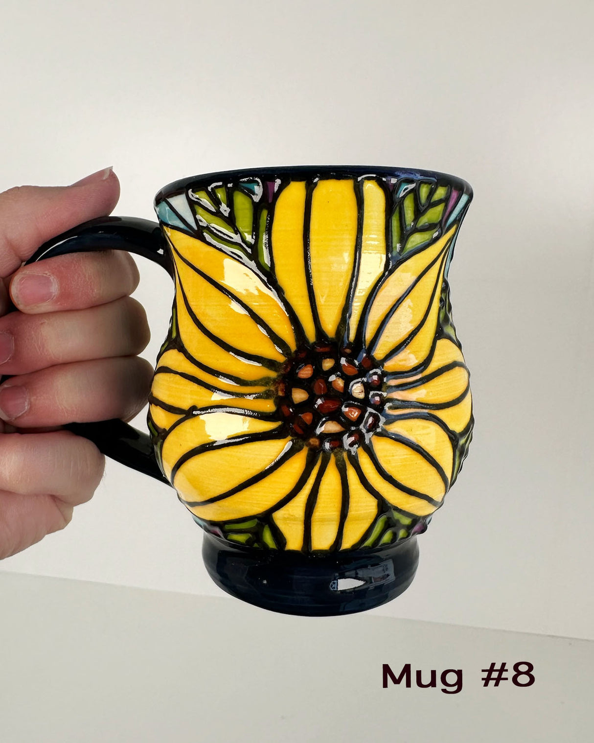 Stained Glass Style Sunflower Mugs- Multiple Options Availble | Once & Future Things