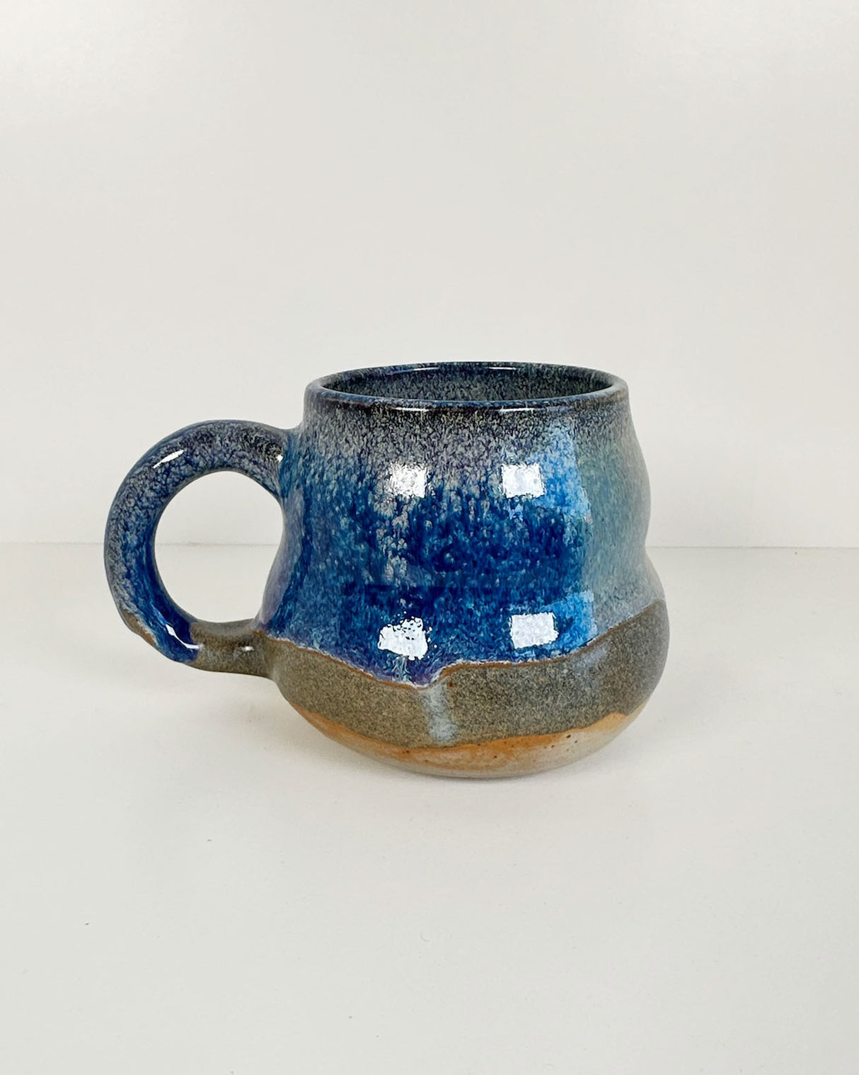 Blue and Tan Stoneware Mug | Katie Brown