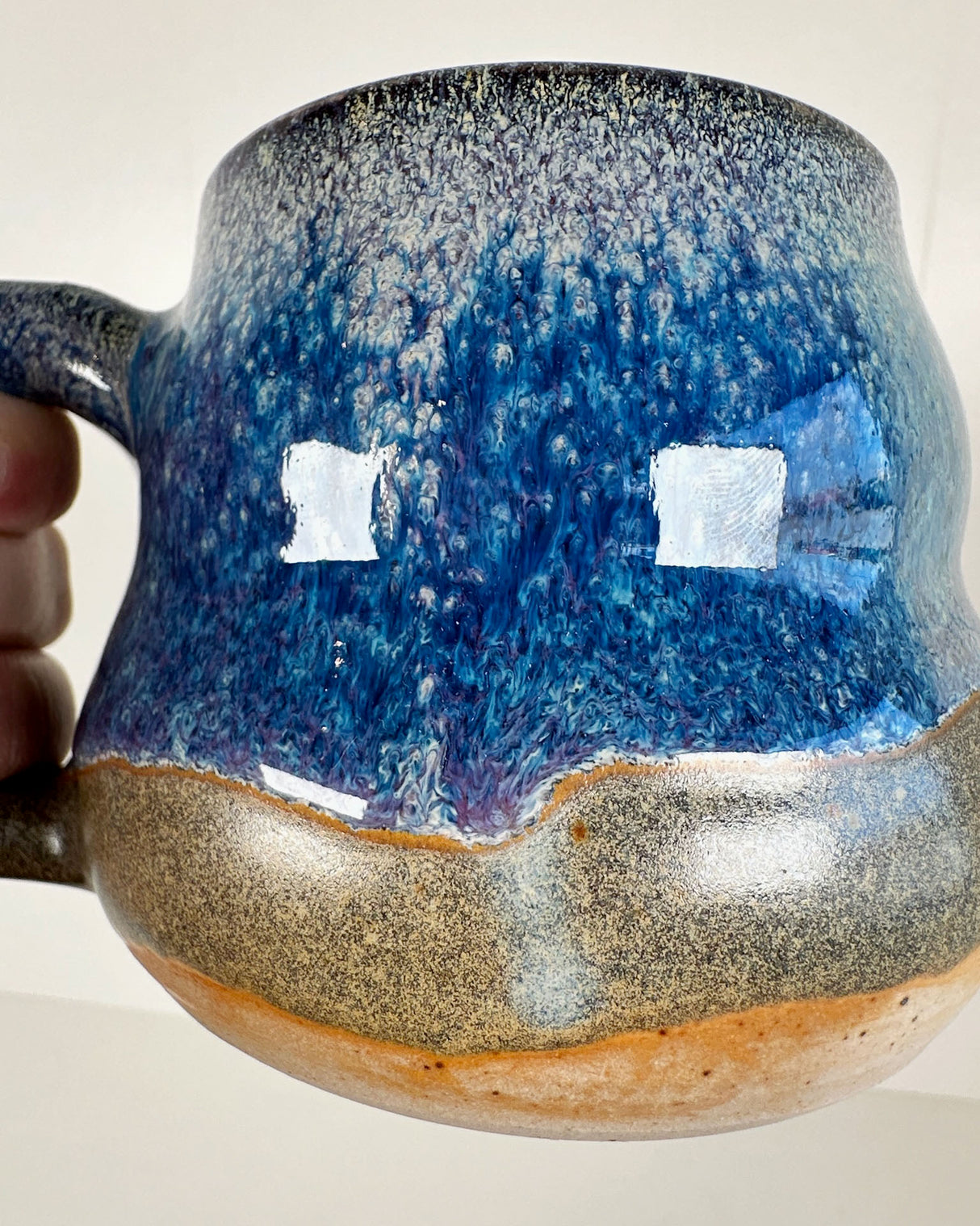 Blue and Tan Stoneware Mug | Katie Brown