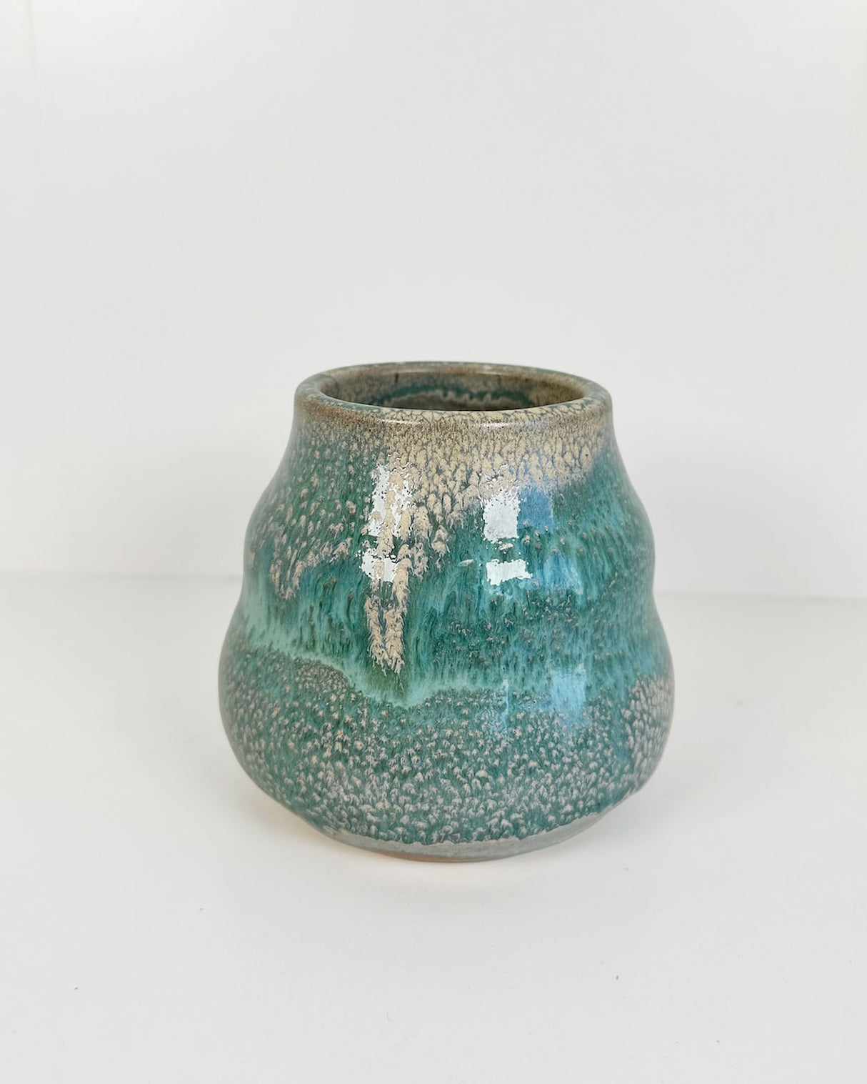 Teal Bubble Stoneware Vase Mug | Katie Brown