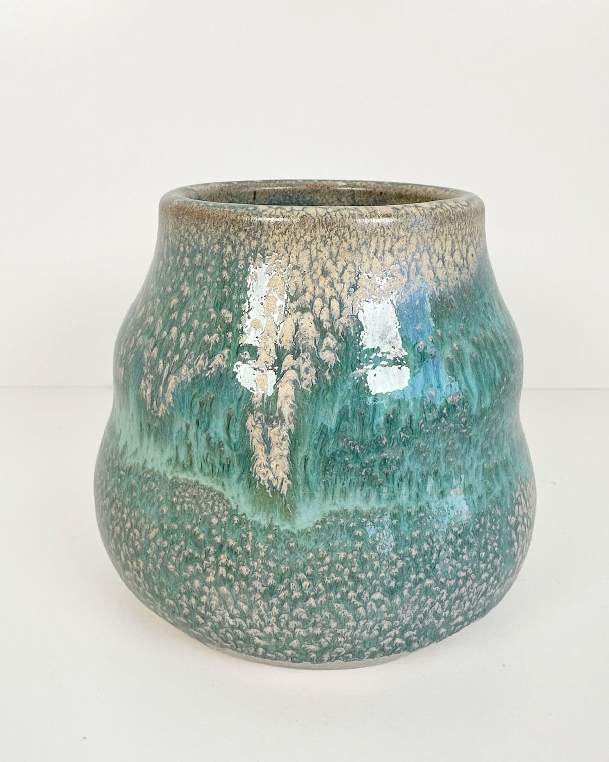 Teal Bubble Stoneware Vase Mug | Katie Brown