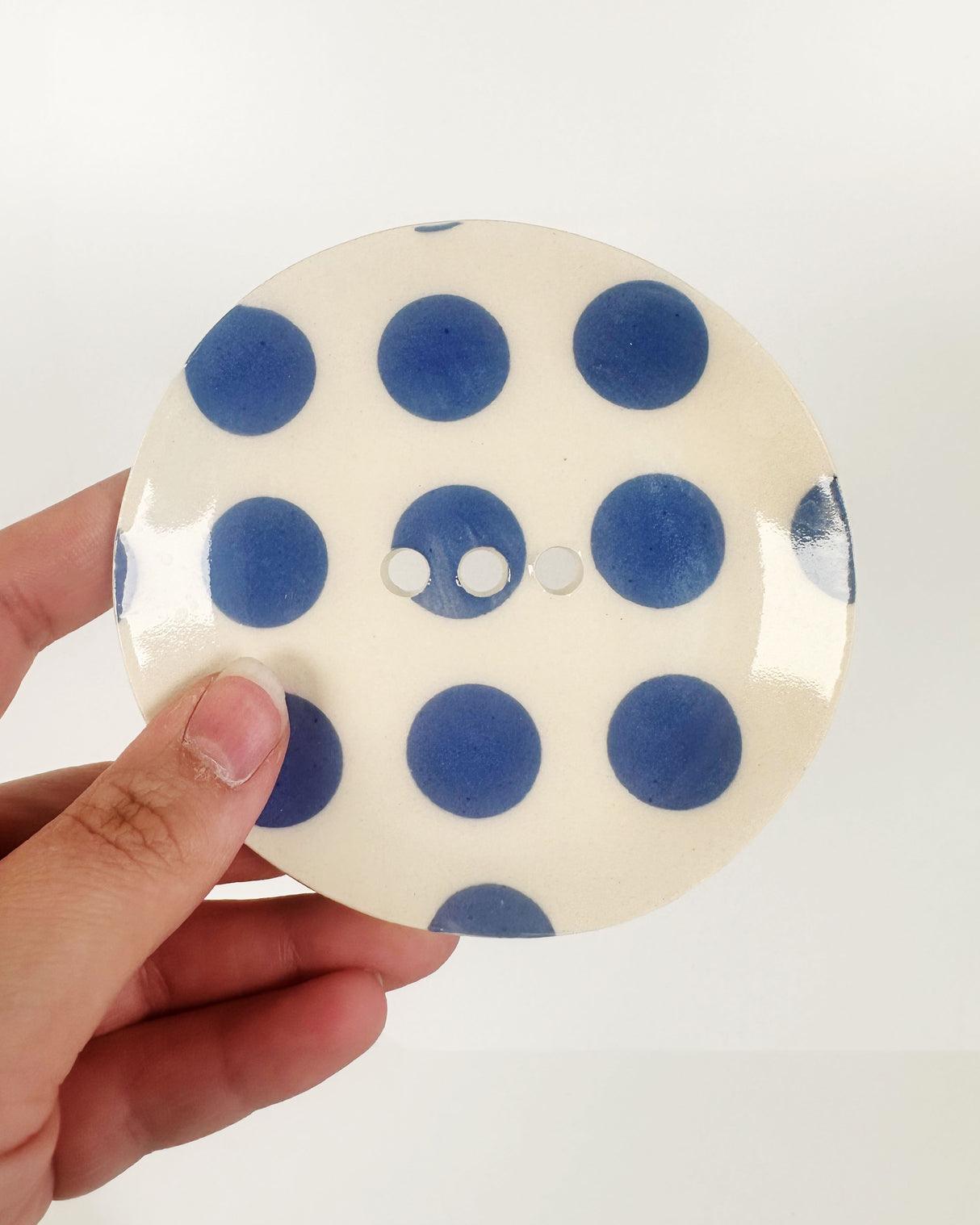 Dot and Diamond Ceramic Soap Dishes- Round | Terra Clay Co.