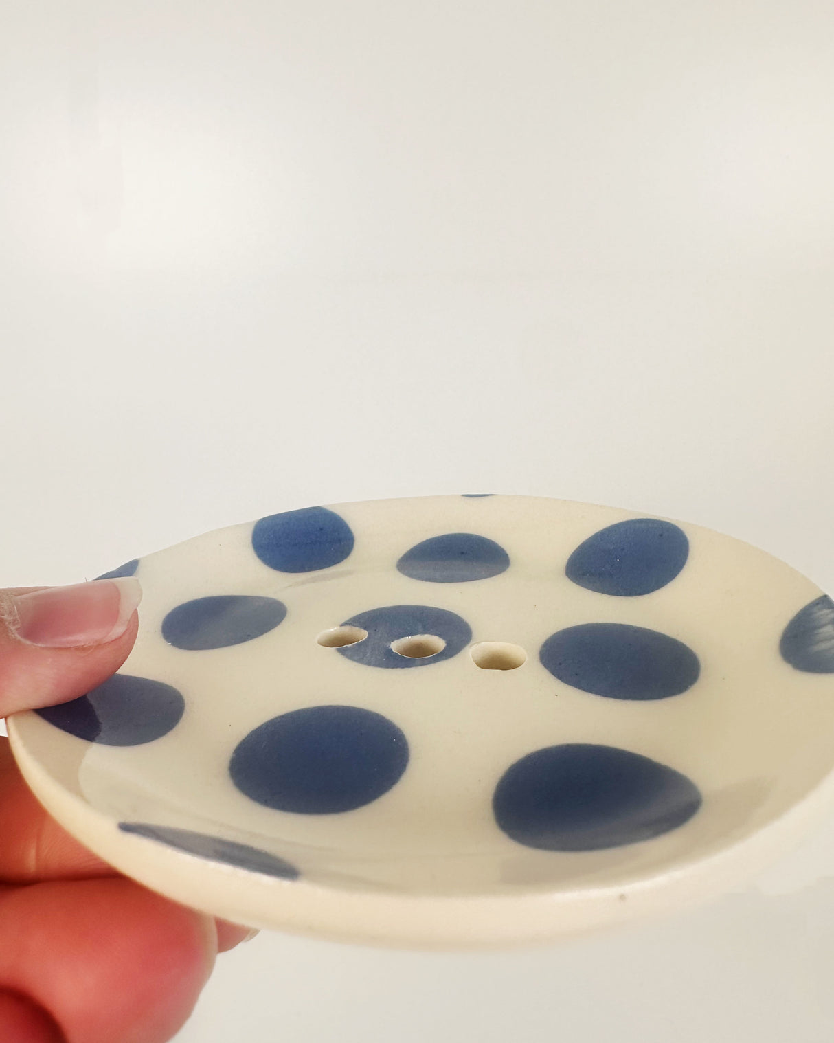 Dot and Diamond Ceramic Soap Dishes- Round | Terra Clay Co.