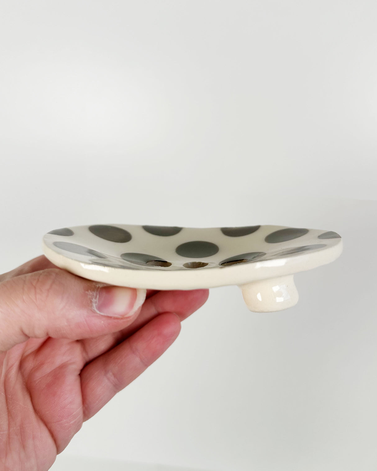 Polka Dot Ceramic Soap Dishes- Oval | Terra Clay Co.