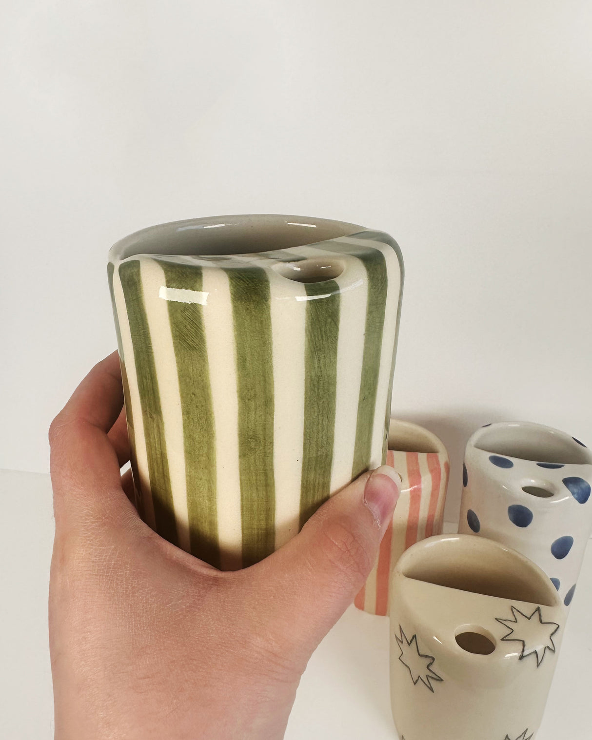Vibrant Patterned Ceramic Travel Mugs | Terra Clay Co.