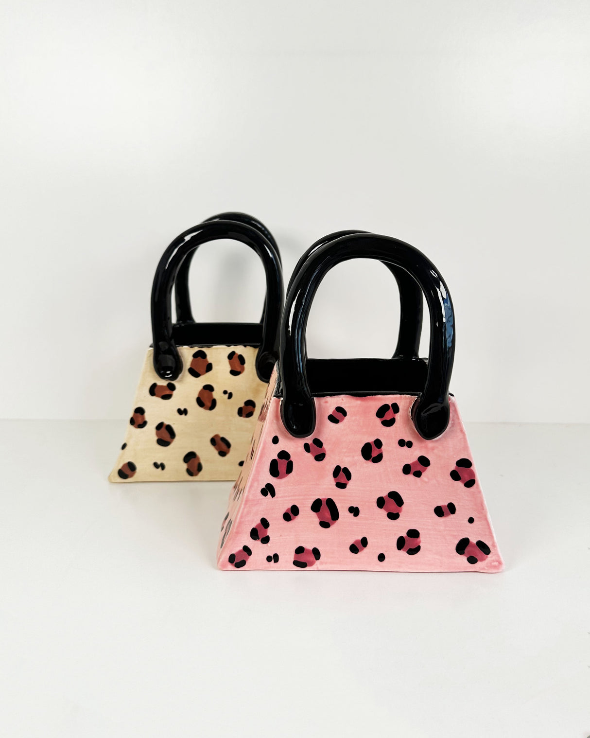 Cheetah Print Ceramic Purse Vases | Jessica Walker