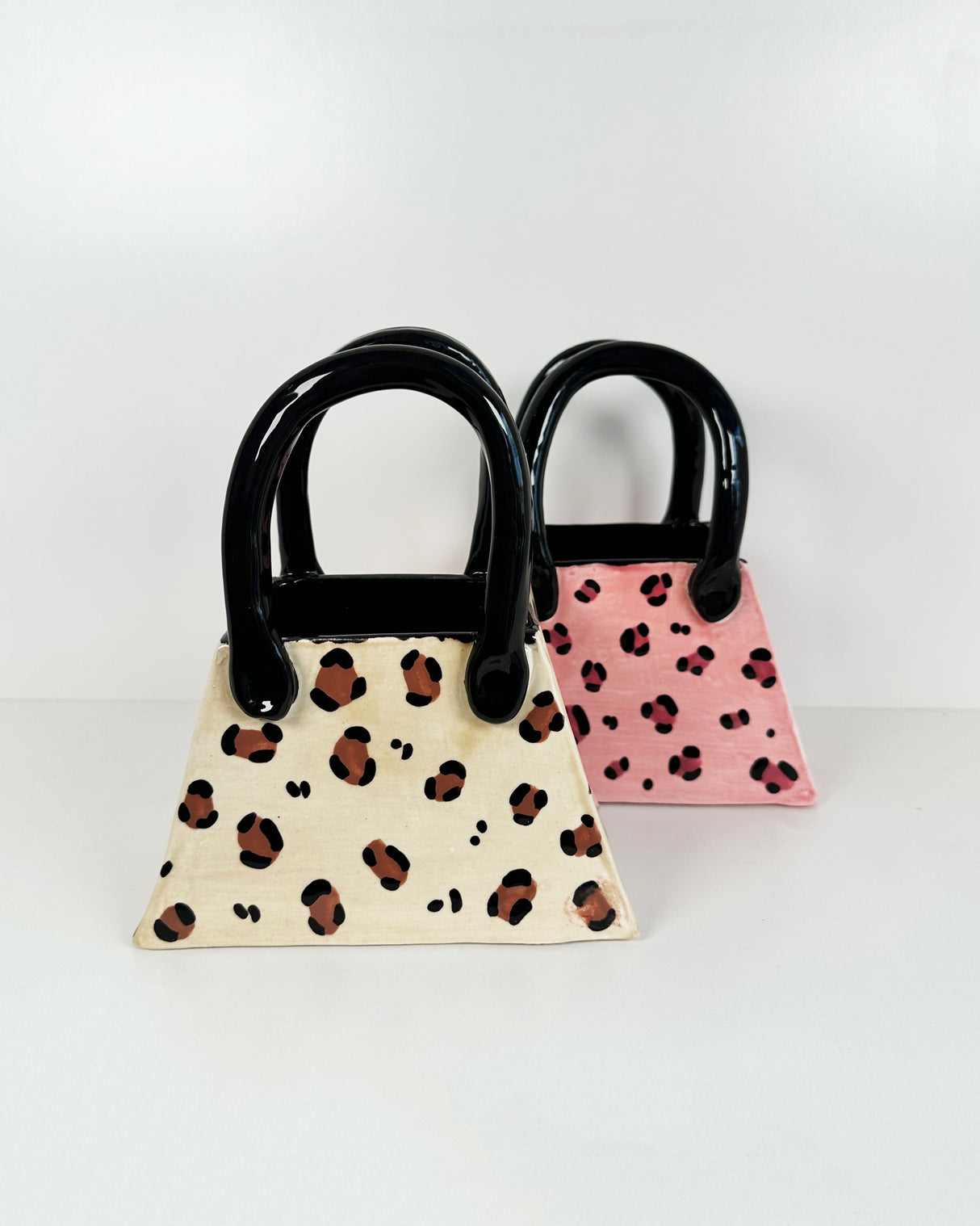 Cheetah Print Ceramic Purse Vases | Jessica Walker