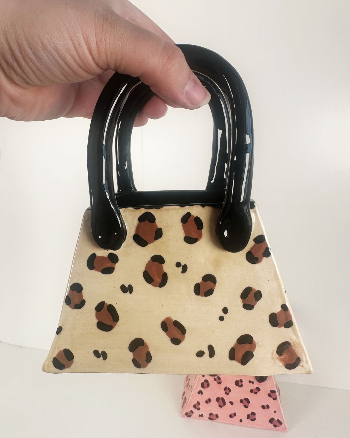 Cheetah Print Ceramic Purse Vases | Jessica Walker