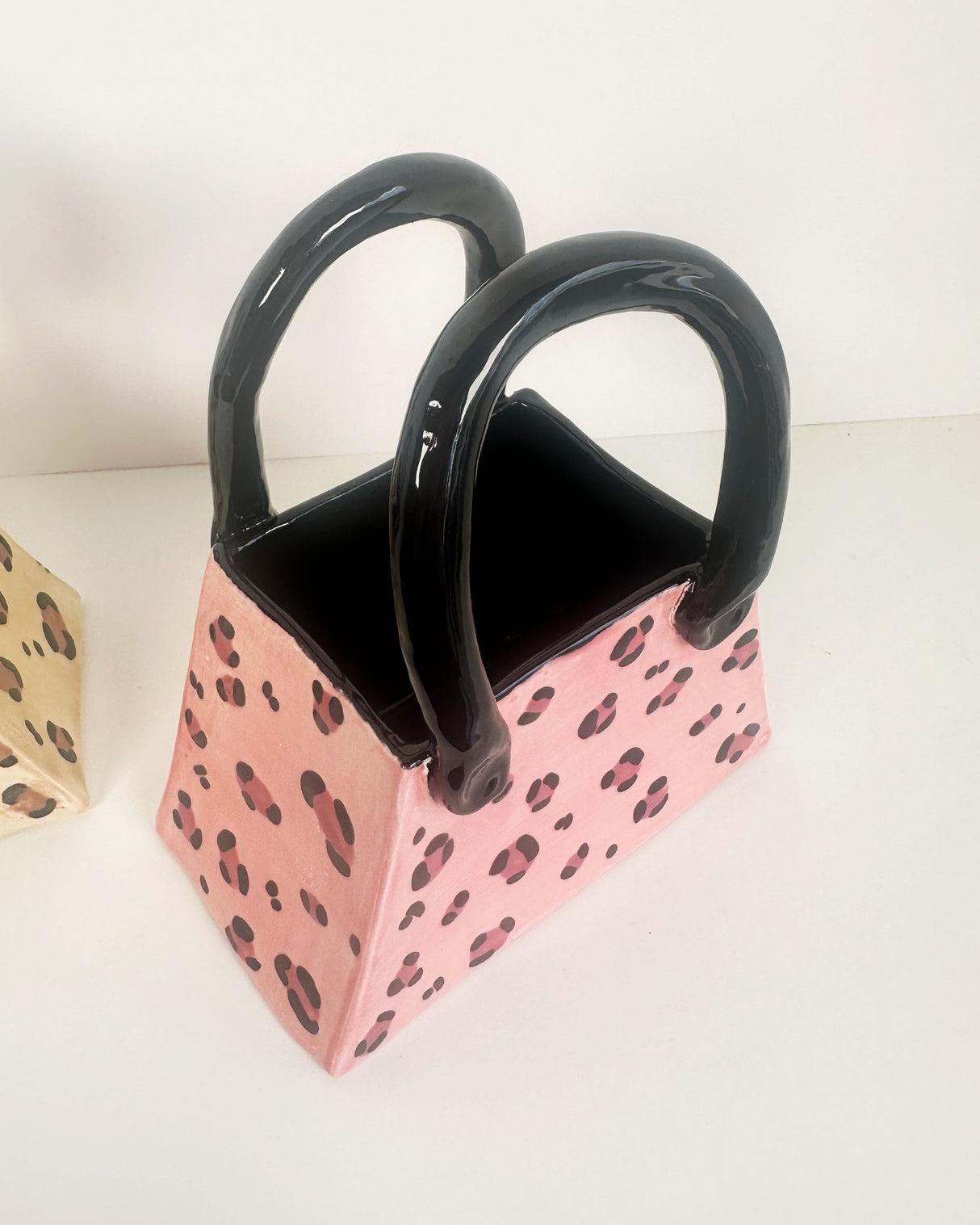 Cheetah Print Ceramic Purse Vases | Jessica Walker