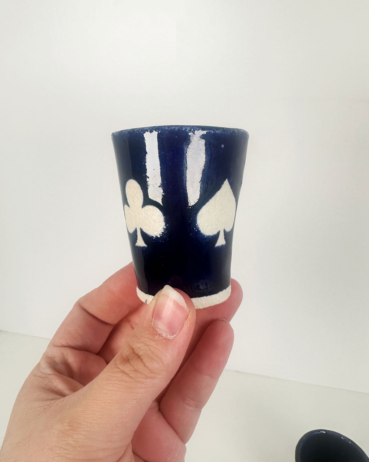 Cobalt Blue Playing Card Suite Mini Tumblers/Shot Glasses | Jessica Walker