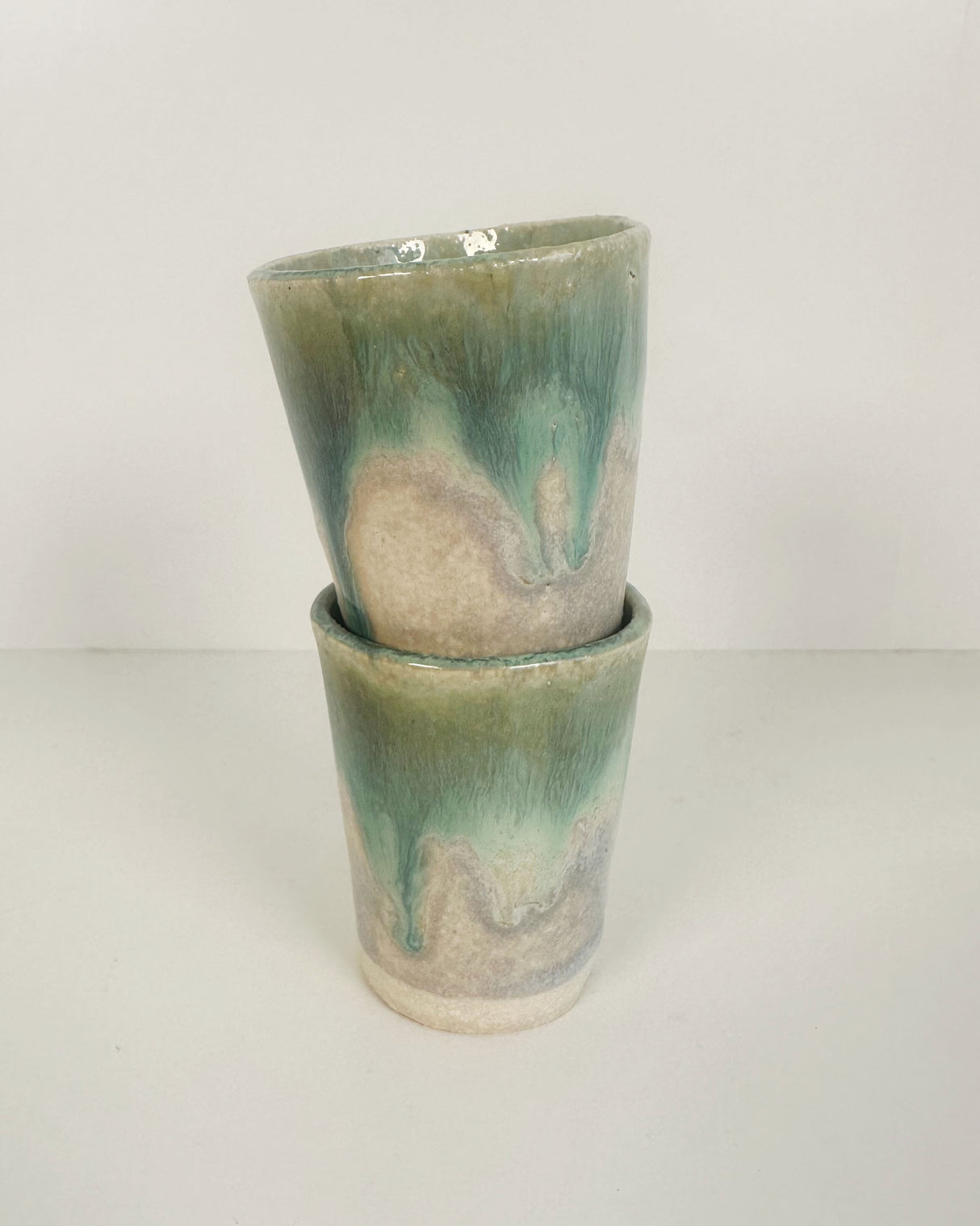 Beachy Blue Green Mini Tumblers/Shot Glasses | Jessica Walker