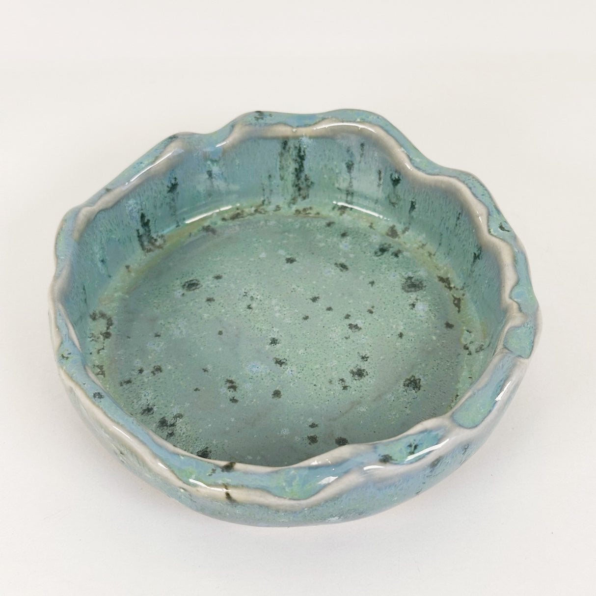 Textured Edge Turquoise Speckled Dish | Katie Brown