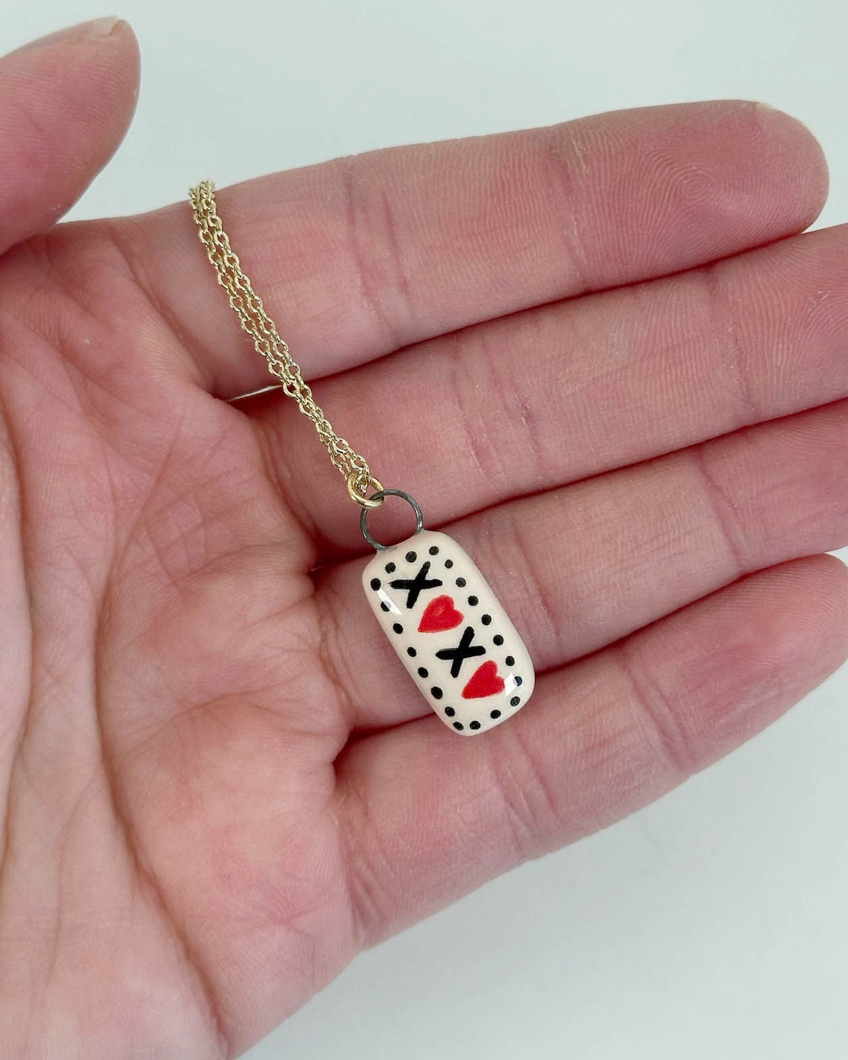 XOXO Ceramic Charm Necklace | Terra Clay Co.