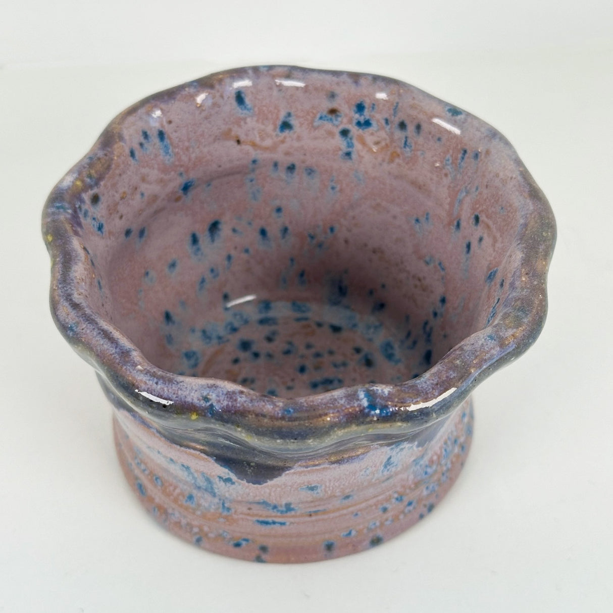 Small Purple Trinket Bowl Featuring a Ruffled Edge | Bunnyfoot Pottery