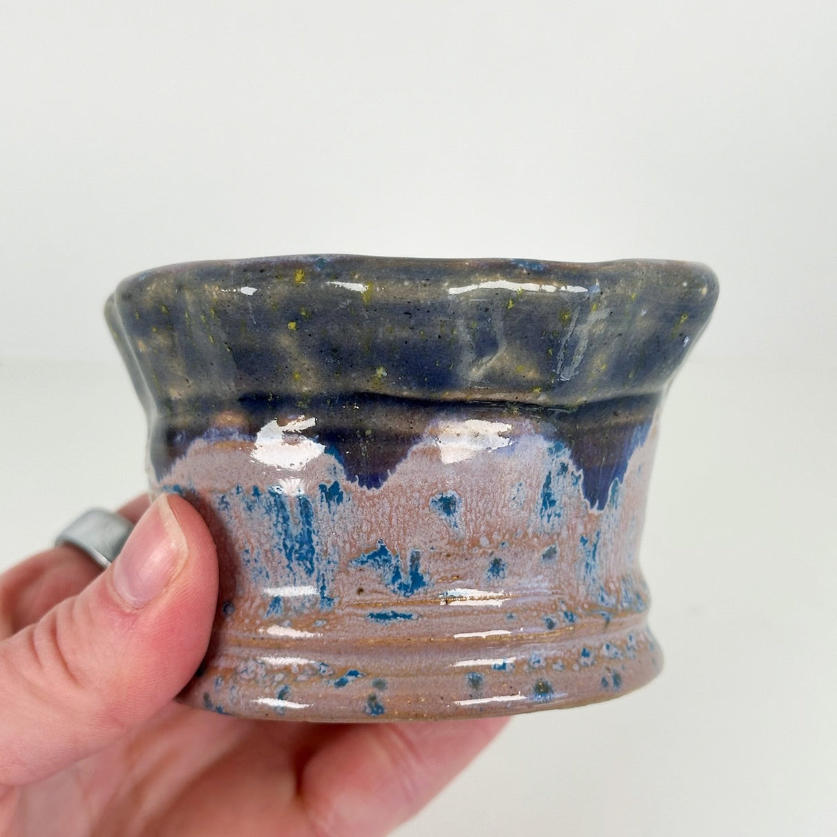 Small Purple Trinket Bowl Featuring a Ruffled Edge | Bunnyfoot Pottery