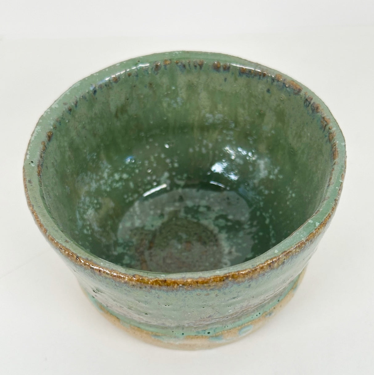 Small Trinket Bowl Featuring Metallic Green Glaze | Bunnyfoot Pottery