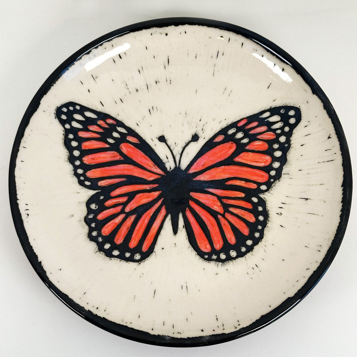 Monarch Butterfly Shallow Plate | Cindy Walker Davidson