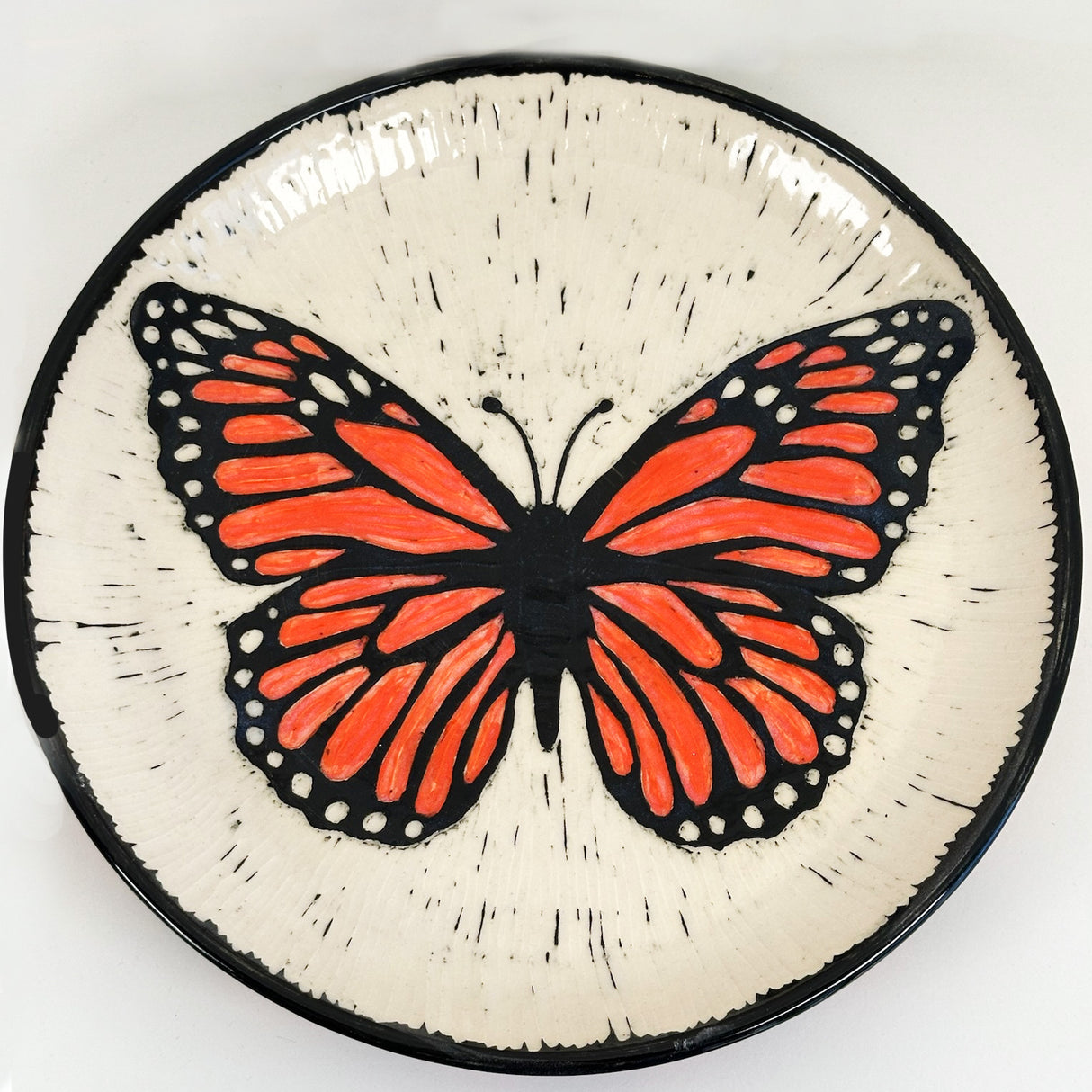 Large Monarch Butterfly Plate | Cindy Walker Davidson