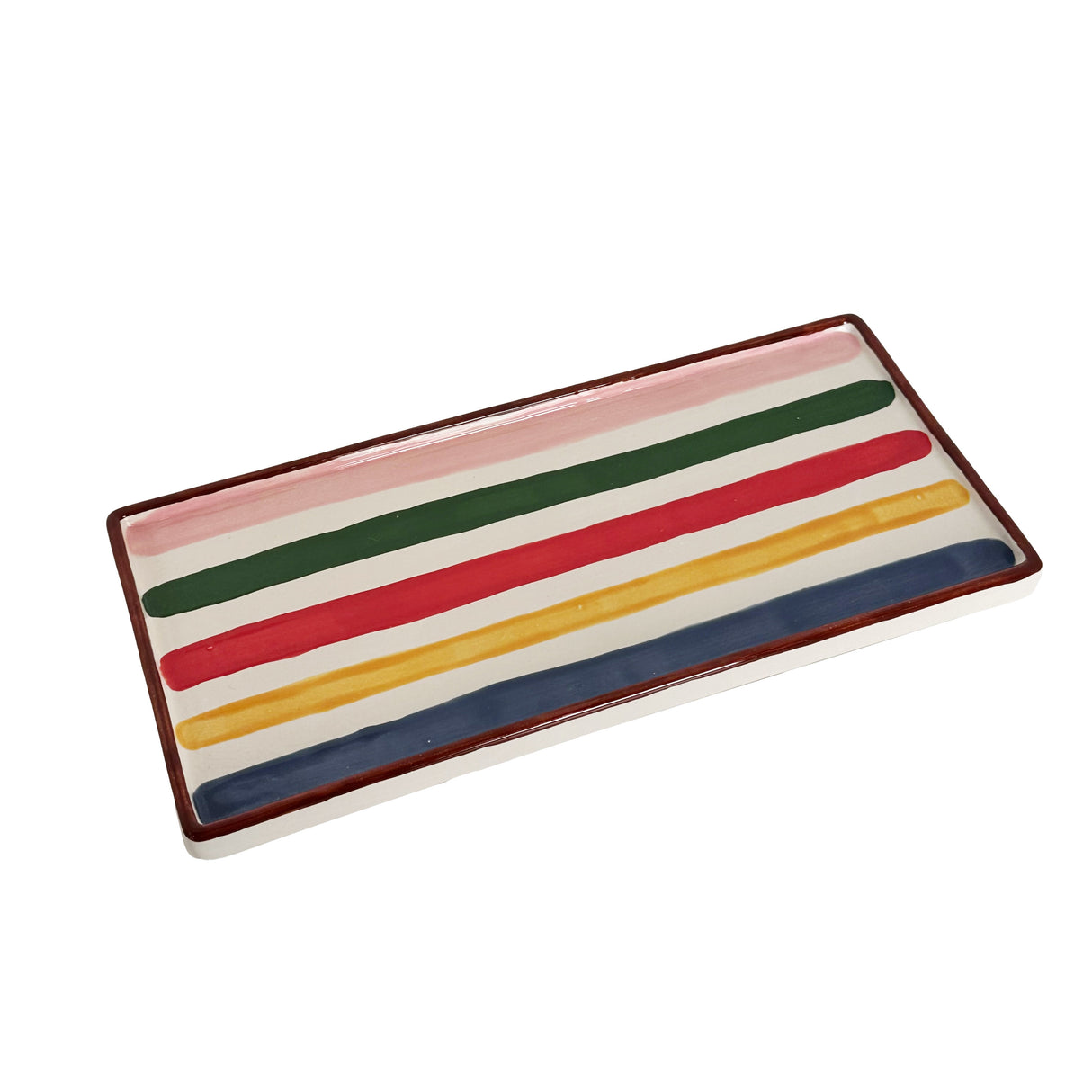 Low Profile Tray with Multicolor Stripes | Wholesale