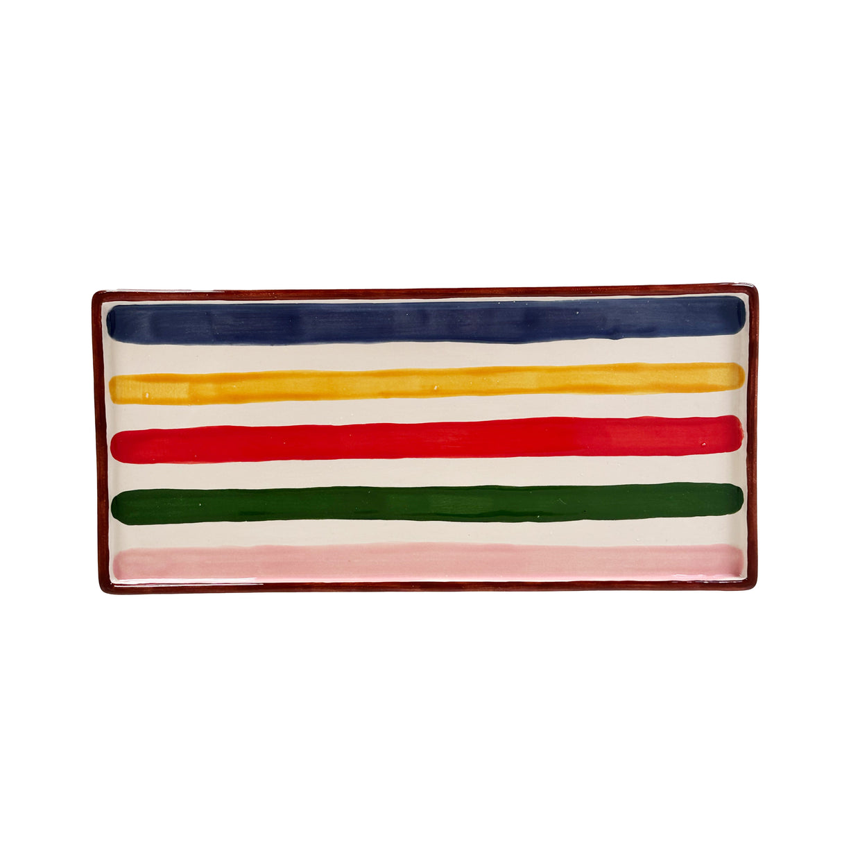 Low Profile Tray with Multicolor Stripes | Wholesale
