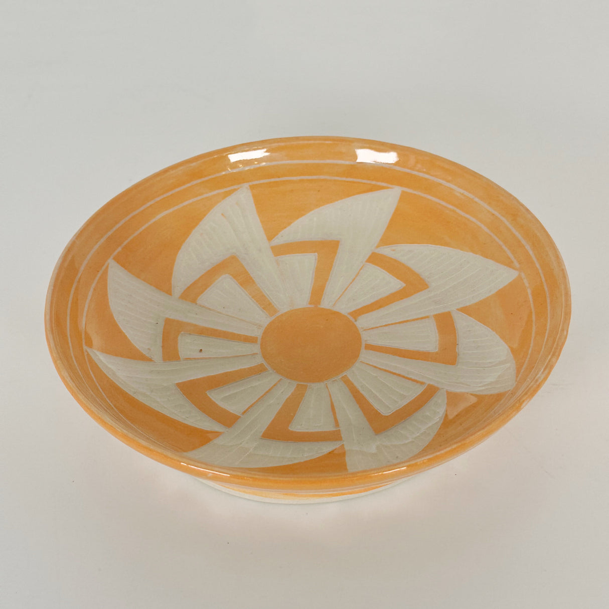 Nacho Orange Carved Bowl | Cindy Walker Davidson