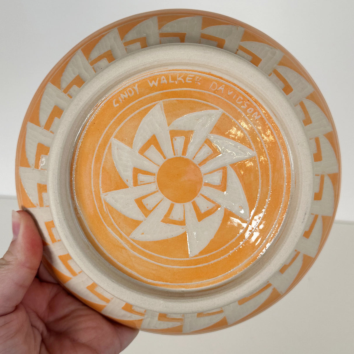 Nacho Orange Carved Bowl | Cindy Walker Davidson