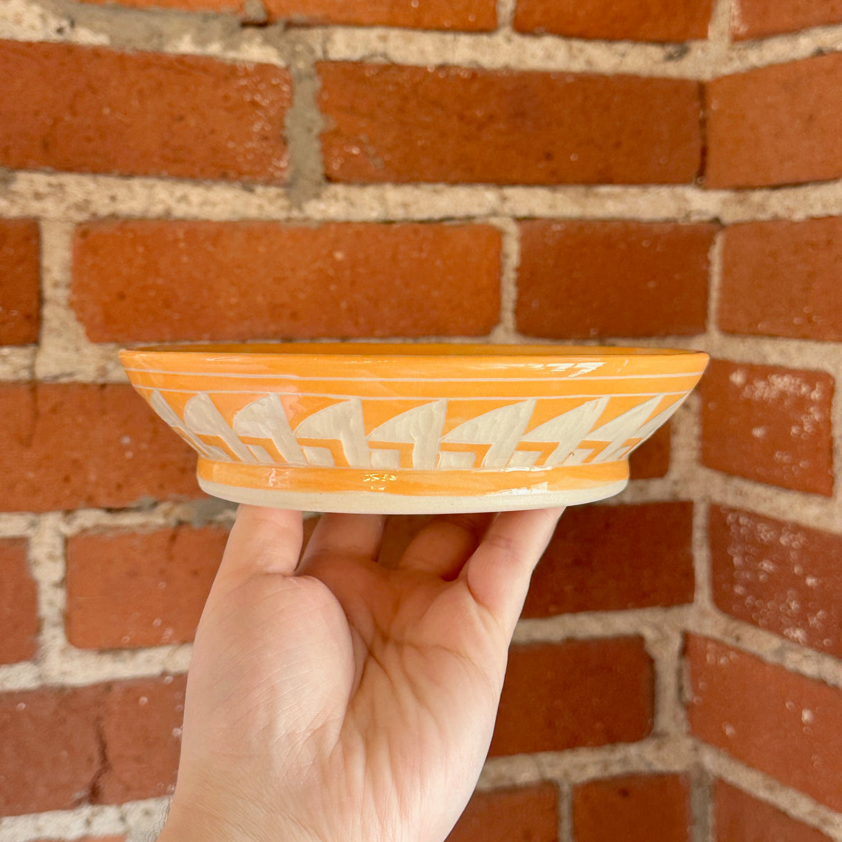 Nacho Orange Carved Bowl | Cindy Walker Davidson