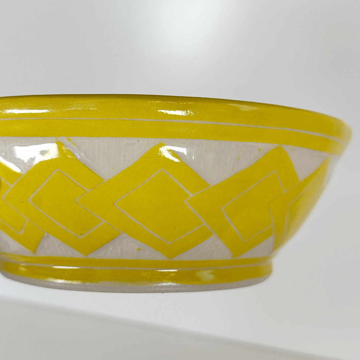 Lemon Yellow Carved Bowl | Cindy Walker Davidson