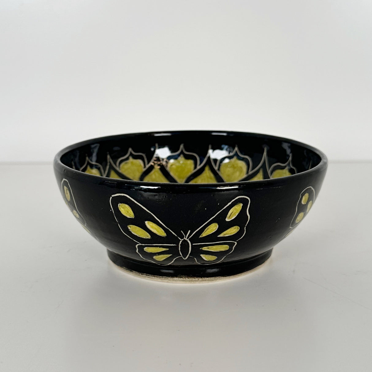 Small Sunflower Butterfly Carved Bowl | Cindy Walker Davidson