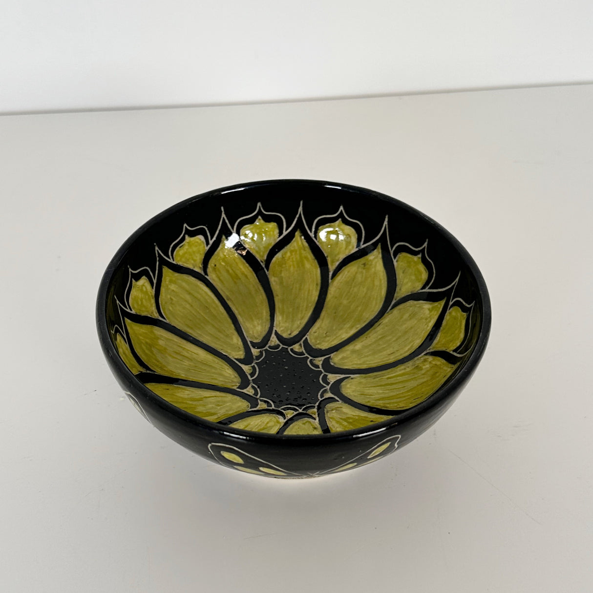Small Sunflower Butterfly Carved Bowl | Cindy Walker Davidson