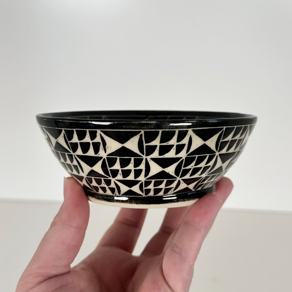 Intricate Black Carved Bowl | Cindy Walker Davidson