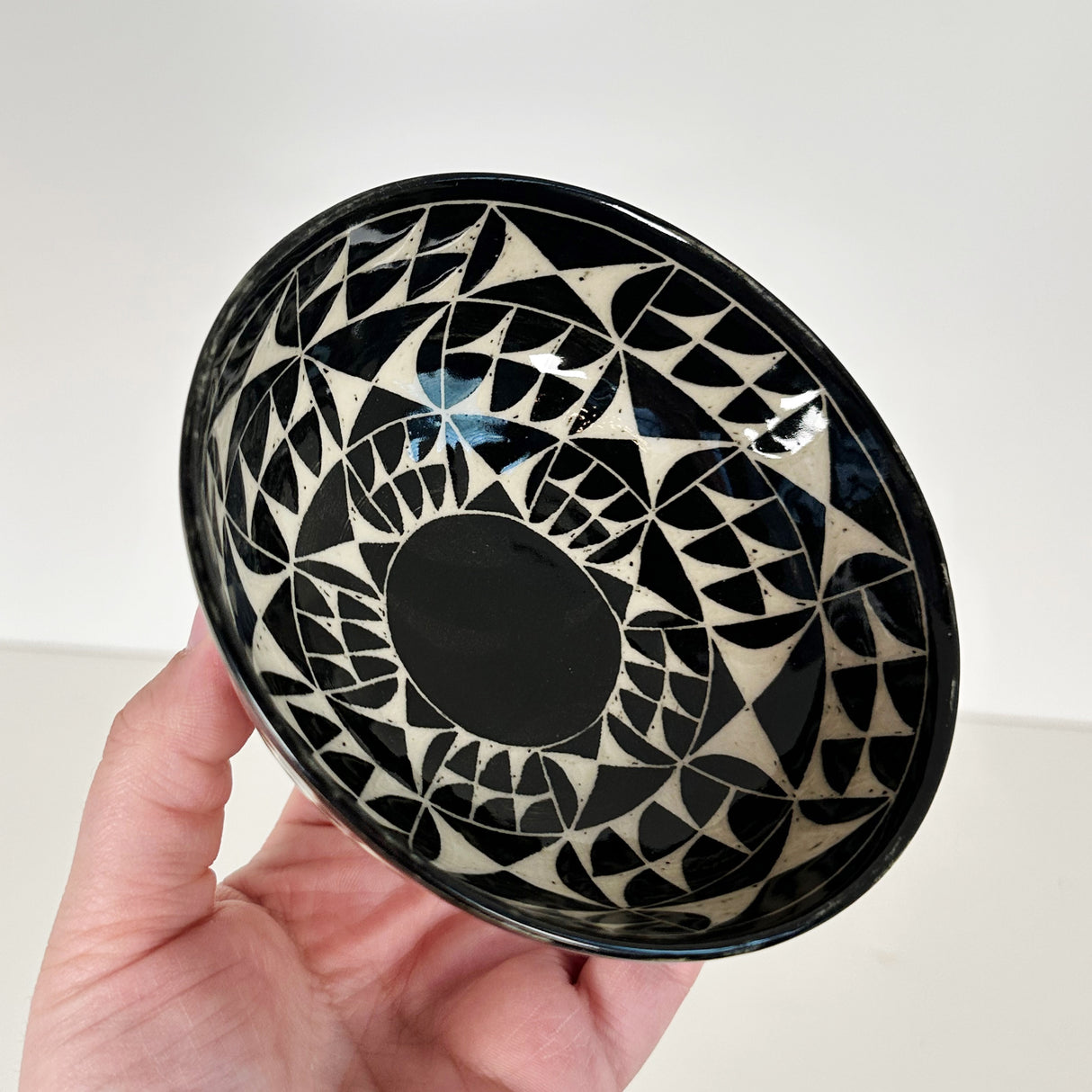 Intricate Black Carved Bowl | Cindy Walker Davidson