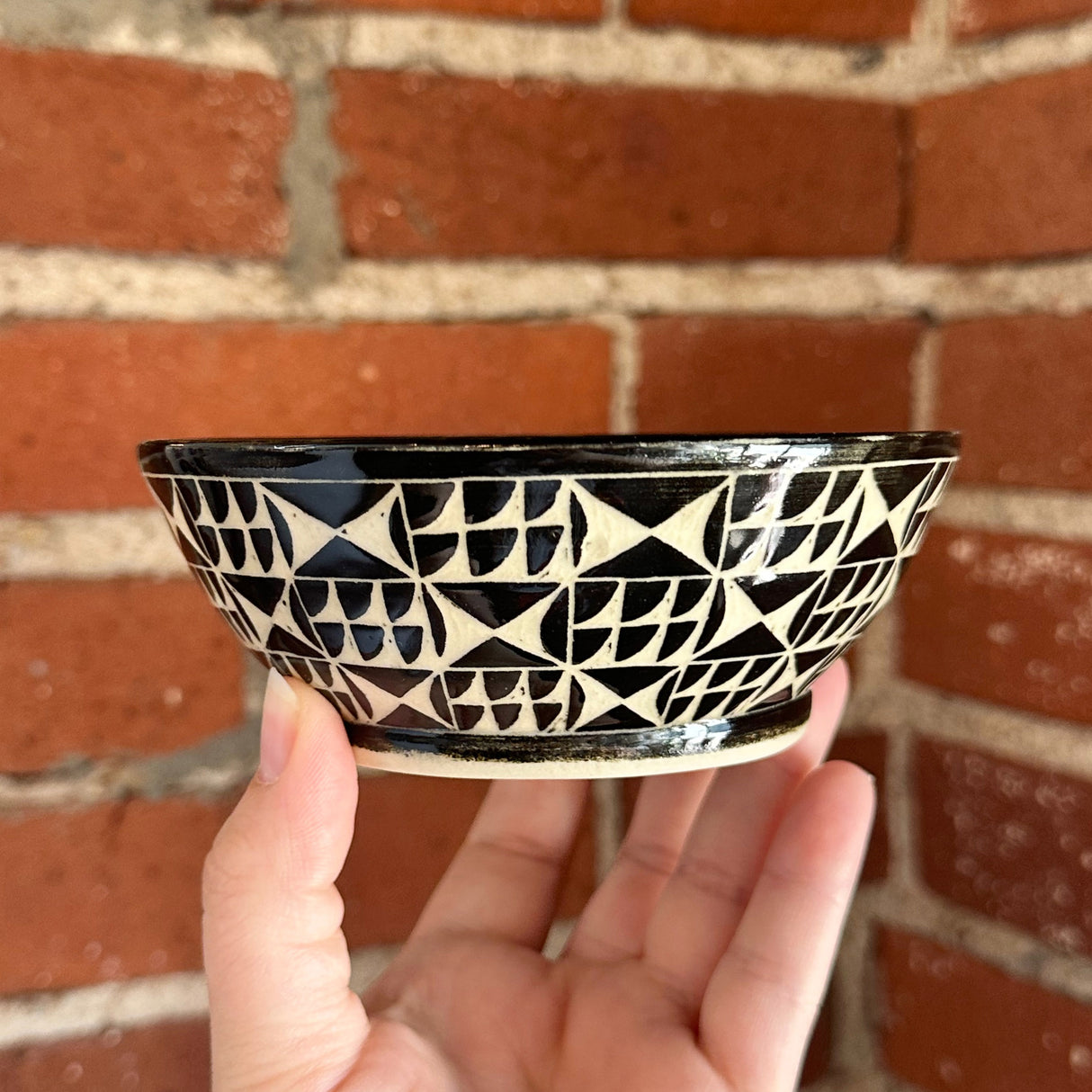 Intricate Black Carved Bowl | Cindy Walker Davidson