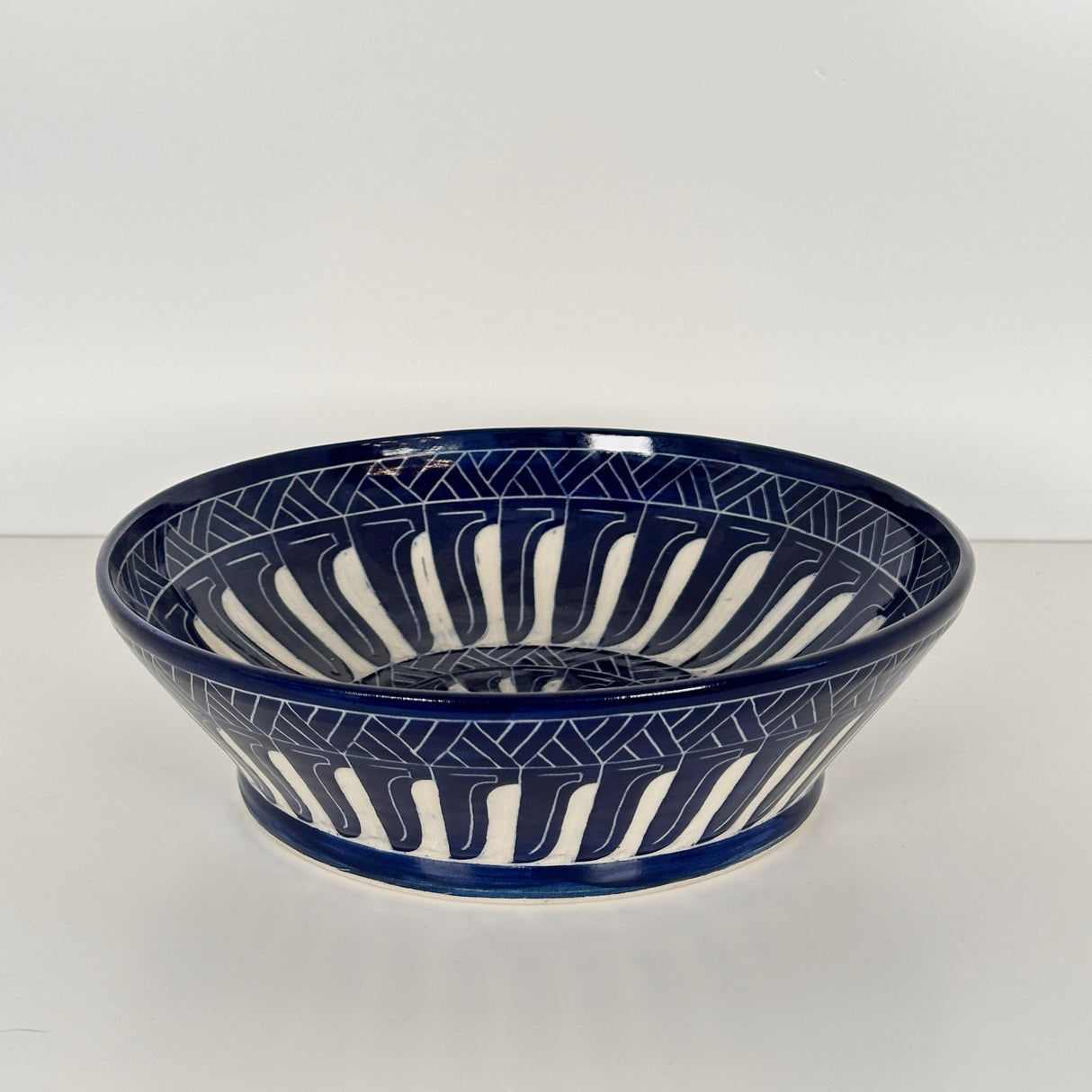 Rich Cobalt Blue Carved Bowl | Cindy Walker Davidson